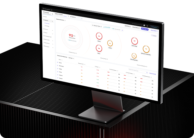 Exposure Management Platform — dashboard on monitor