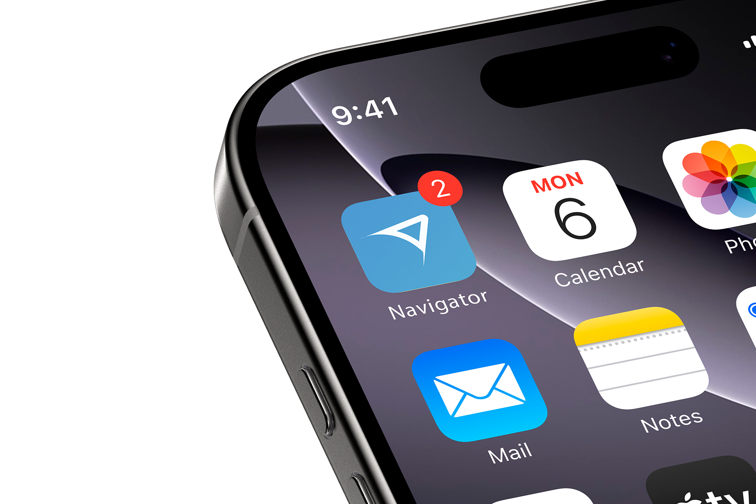 Navigator AI — app on iPhone
